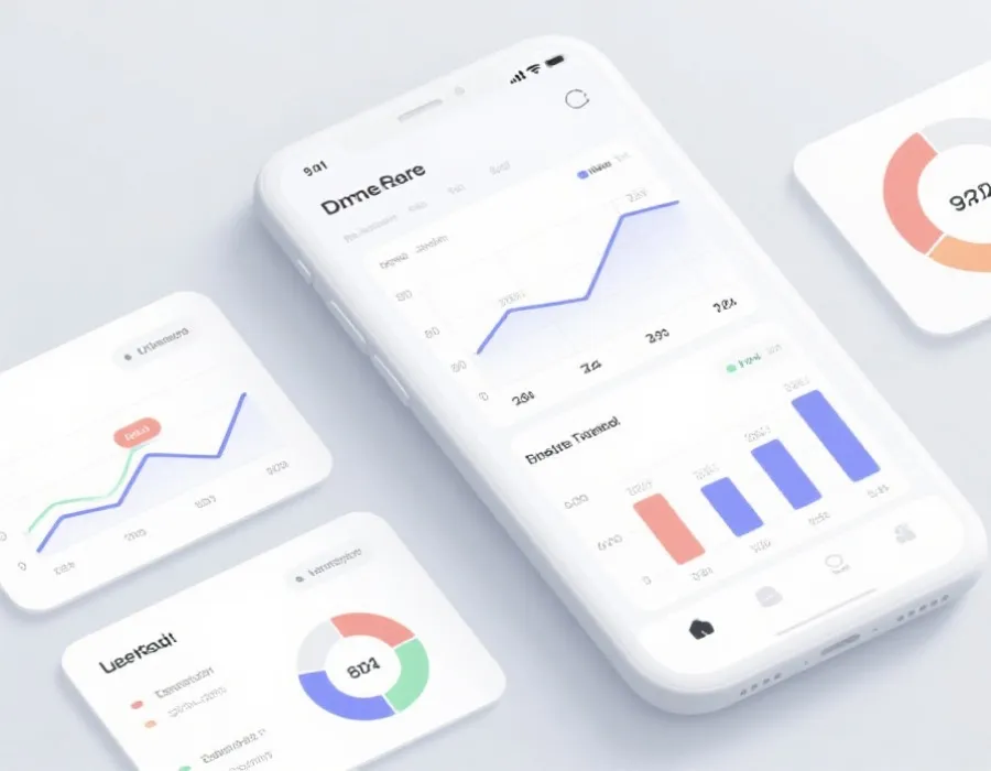 移动端计划与数据跟踪界面示意图